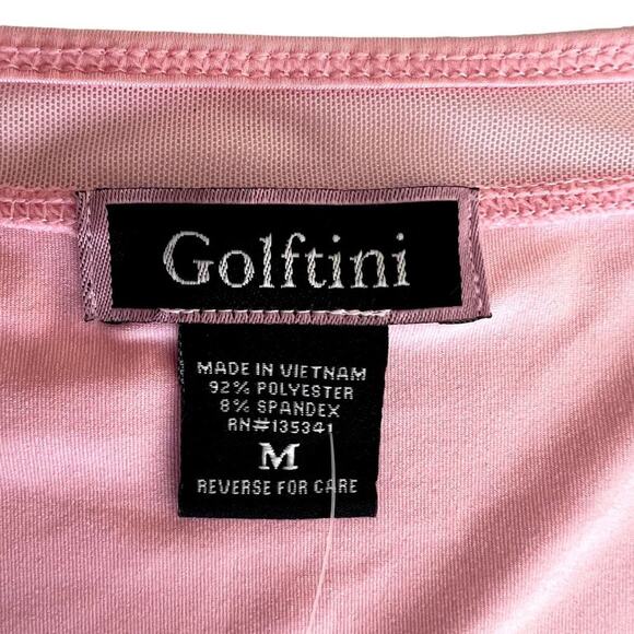 Golftini Golf Top Polo Shirt Women Medium Pink Long Sleeve UPF 30 Sun Protection - Picture 4 of 13